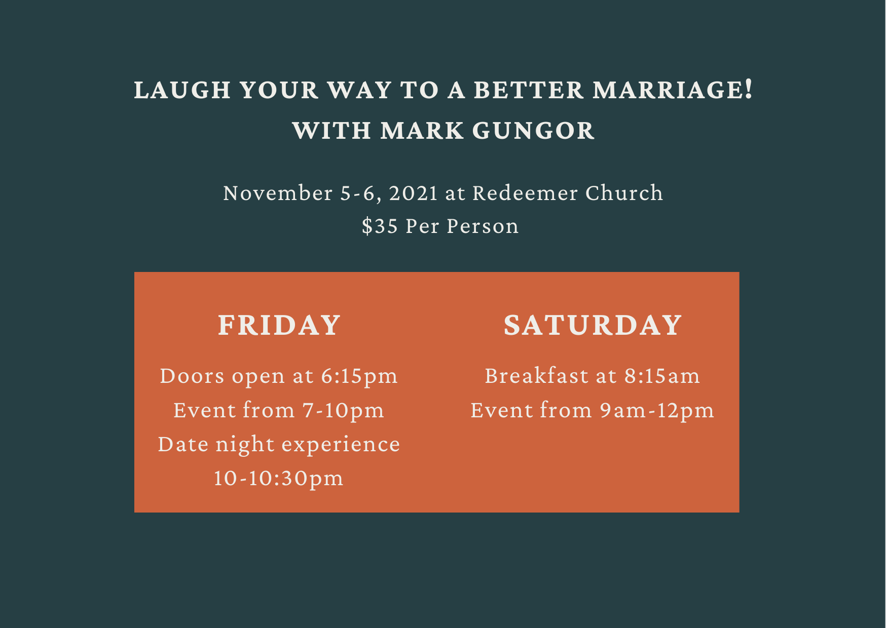 Couple's Weekend 2021 - Website size